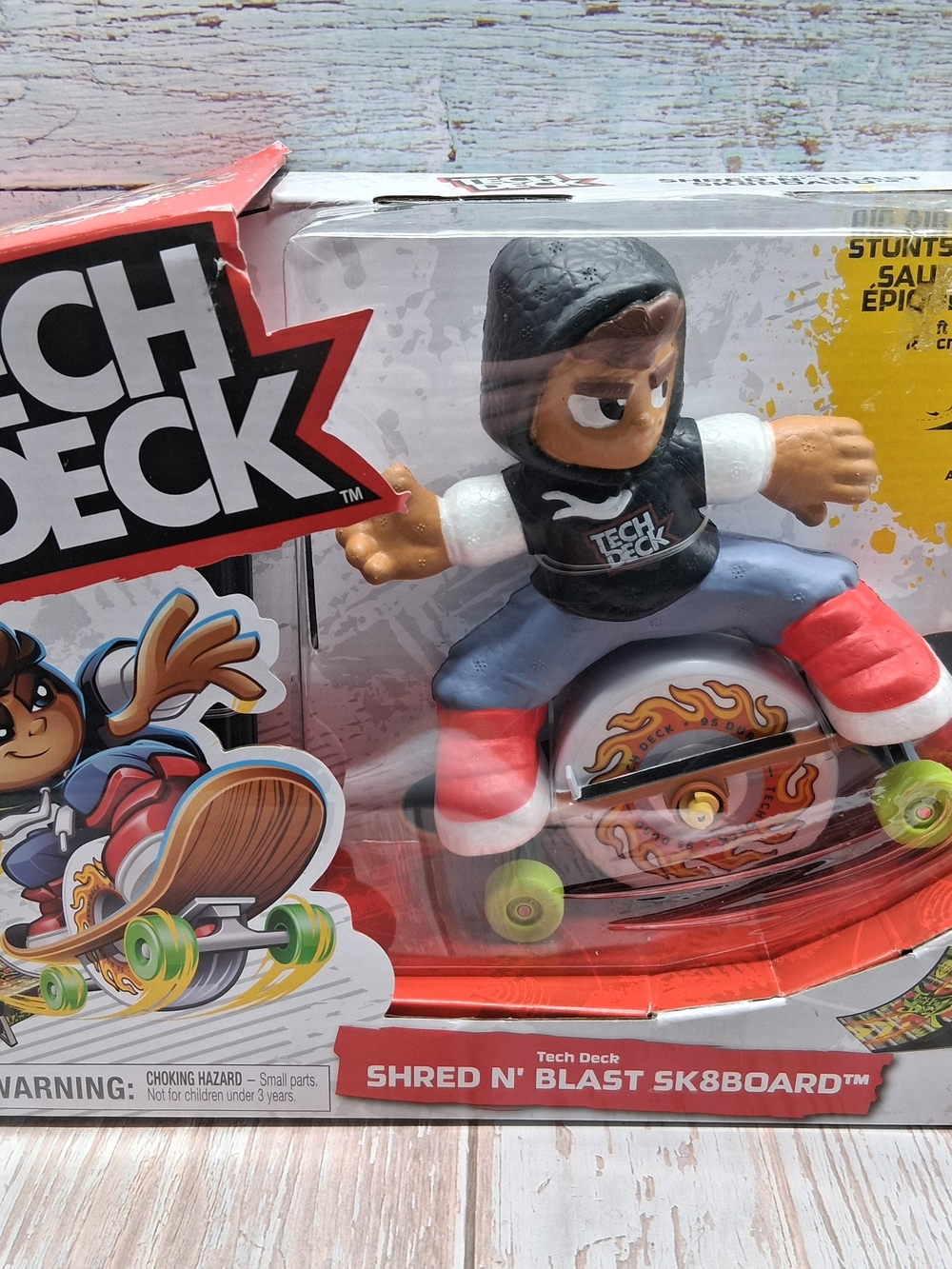 Tech Deck Shred N' Blast Skateboard Figure - Black & Red